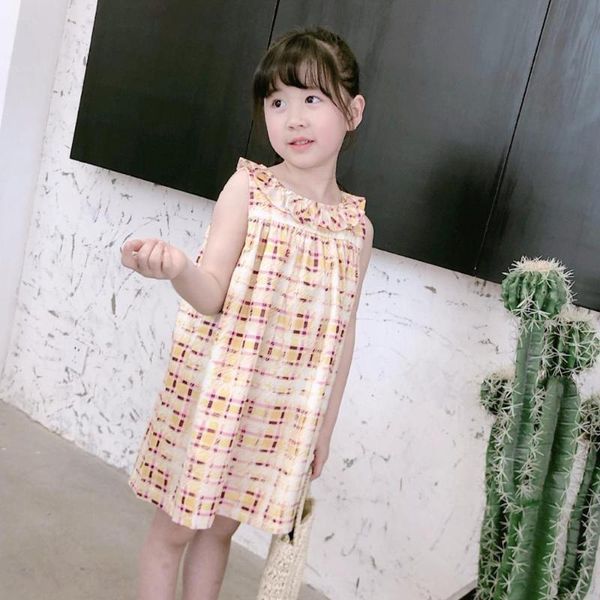 kids girls clothes baby summer dress cotton casual yellow plaid printed flower collar sleeveless vest dress, Red;yellow
kids girls clothes baby summer dress cotton casual yellow plaid printed flower collar sleeveless vest dress, Red;yellow