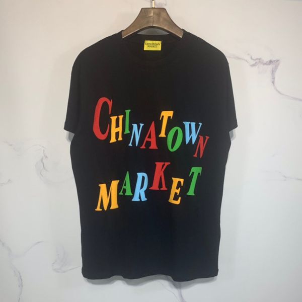 european and american street tide chinatown market short-sleeved t-shirt designer series three-dimensional foam printing tee us 2020, White;black
european and american street tide chinatown market short-sleeved t-shirt designer series three-dimensional foam printing tee us 2020, White;black