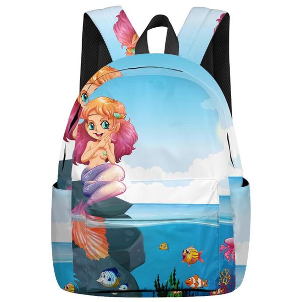 cartoon marine pattern fish reef beautiful mermaid new fashion backpack casual travel simple backpack men and women
cartoon marine pattern fish reef beautiful mermaid new fashion backpack casual travel simple backpack men and women