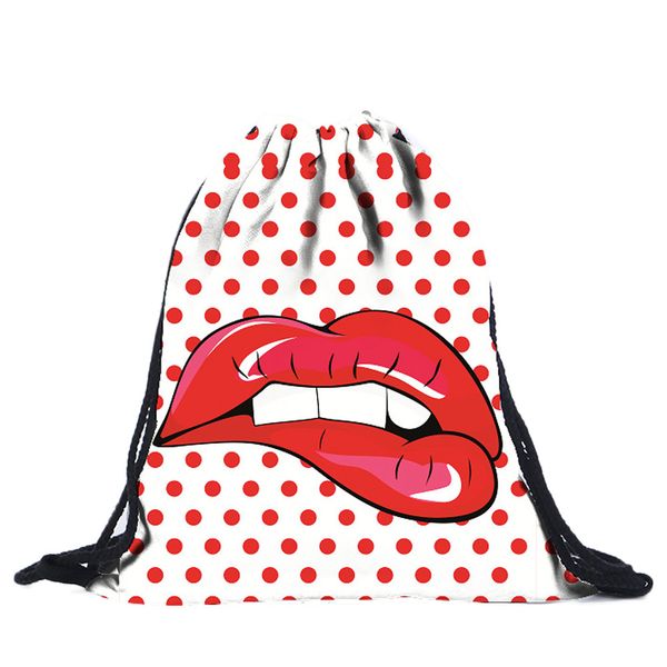 fashion linen drawstring bag women lips 3d printing bags drawstring shop bag sac a dos mochila
fashion linen drawstring bag women lips 3d printing bags drawstring shop bag sac a dos mochila