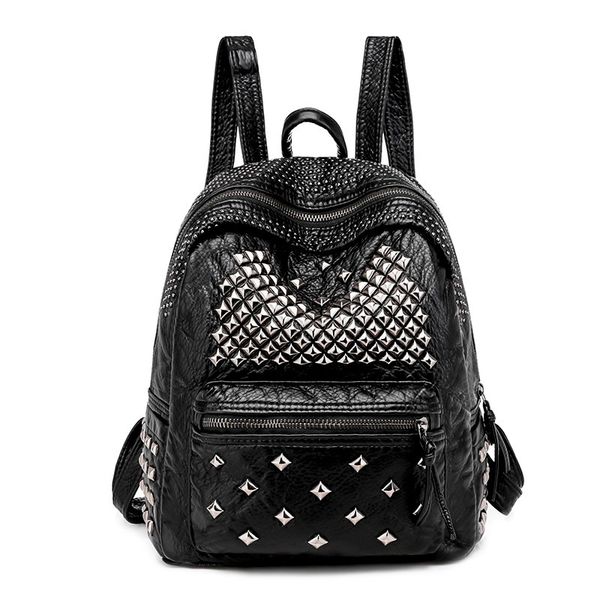 punk style rivet women leather backpack ladies black fashion travel backpacks large capacity female bagpack mochila feminina bag
punk style rivet women leather backpack ladies black fashion travel backpacks large capacity female bagpack mochila feminina bag