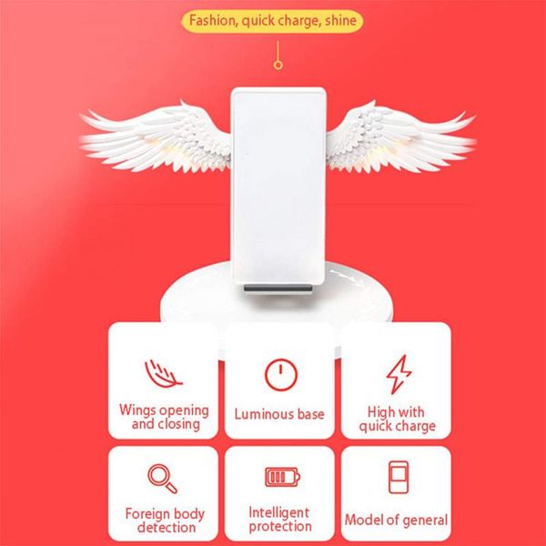 Special Wireless Charger Fashion Angel Wings 10W Wireless Charging Stand Compatible IPhone/Galaxy Huawei Fast-Charging Wireless Charger
Special Wireless Charger Fashion Angel Wings 10W Wireless Charging Stand Compatible IPhone/Galaxy Huawei Fast-Charging Wireless Charger