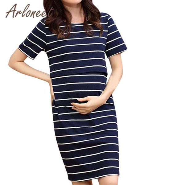 arloneet clothes women maternity dress striped printed dress breastfeeding summer ladies pregnancy casual clothes, White
arloneet clothes women maternity dress striped printed dress breastfeeding summer ladies pregnancy casual clothes, White
