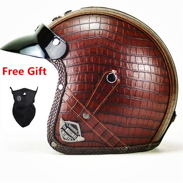 new synthetic leather motorcycle helmet retro vintage cruiser chopper scooter cafe racer cascos moto helmet 3/4 open face
new synthetic leather motorcycle helmet retro vintage cruiser chopper scooter cafe racer cascos moto helmet 3/4 open face