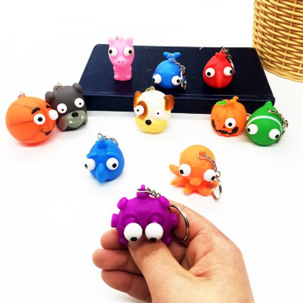 cartoon creative vent extrusion convex eyes doll key chain environmental protection pvc vent extrusion eyes pinched car key pendant, Silver
cartoon creative vent extrusion convex eyes doll key chain environmental protection pvc vent extrusion eyes pinched car key pendant, Silver