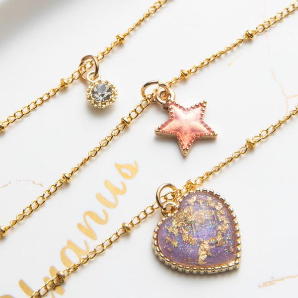 romantic sweet lovely heart and star shape pendant statement necklaces link chain for women and girls wedding accessory jewelry, Silver
romantic sweet lovely heart and star shape pendant statement necklaces link chain for women and girls wedding accessory jewelry, Silver