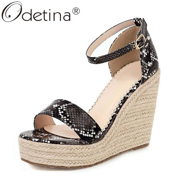 odetina women wedges extreme high heel snakeskin casual sandals female fashion buckle strap round toe platform new party sandals, Black
odetina women wedges extreme high heel snakeskin casual sandals female fashion buckle strap round toe platform new party sandals, Black