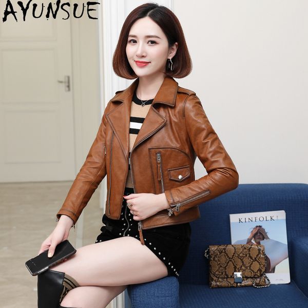 ayunsue genuine leather jacket women spring autumn 100% sheepskin coat female streetwear biker jackets chaqueta mujer hq19022, Black
ayunsue genuine leather jacket women spring autumn 100% sheepskin coat female streetwear biker jackets chaqueta mujer hq19022, Black