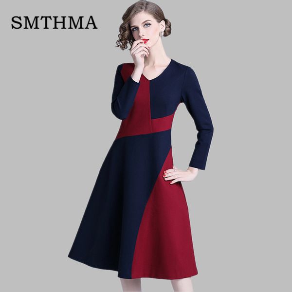 runway 2019 new arrival designer dress women's long sleeve patchwork dress vestidos, Black;gray
runway 2019 new arrival designer dress women's long sleeve patchwork dress vestidos, Black;gray