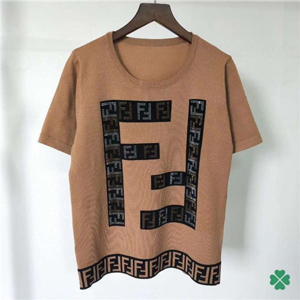 no1. new women's knit t-shirt ice silk casual t-shirt round neck short sleeve embroidered beaded t-shirt white simple style
no1. new women's knit t-shirt ice silk casual t-shirt round neck short sleeve embroidered beaded t-shirt white simple style