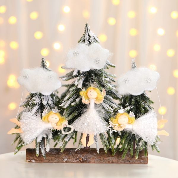 cute white cloud plush angel doll gold hair with wing christmas tree decorations hanging pendant xmas happy new year party decor
cute white cloud plush angel doll gold hair with wing christmas tree decorations hanging pendant xmas happy new year party decor