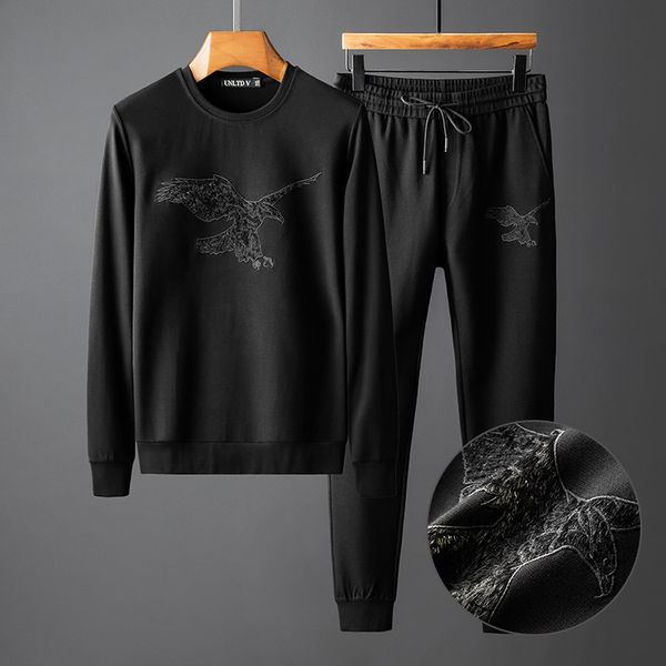 2020 осень зима новый мужские костюмы eagle вышивание повседневный sportwear двухсекционный костюм с капюшоном + брюки спортивные костюмы му, Gray
2020 осень зима новый мужские костюмы eagle вышивание повседневный sportwear двухсекционный костюм с капюшоном + брюки спортивные костюмы му, Gray