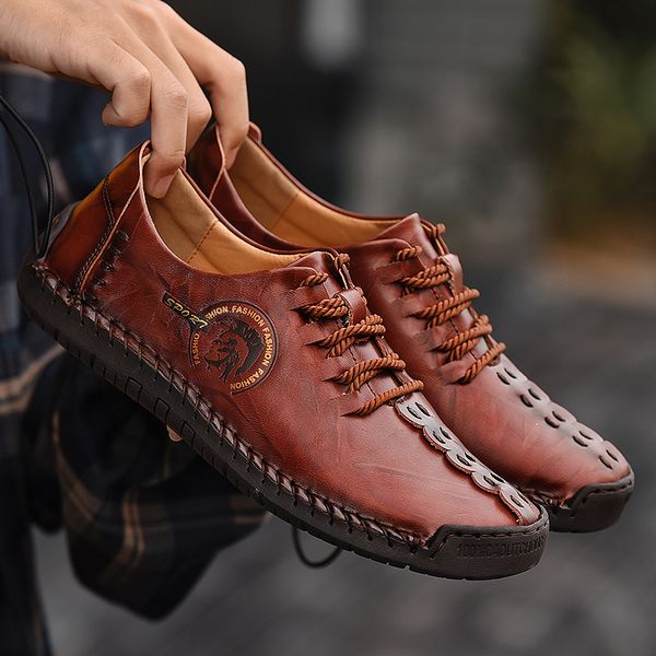 fashion men split leather shoes casual comfortableloafers flats shoes breathable 38-48, Black
fashion men split leather shoes casual comfortableloafers flats shoes breathable 38-48, Black