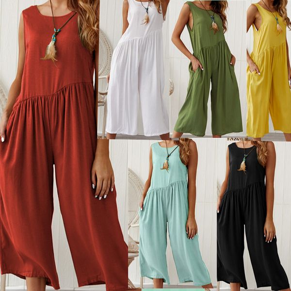 2020 new fashion cool solid color casual sleeveless loose women black jumpsuit, Black;white
2020 new fashion cool solid color casual sleeveless loose women black jumpsuit, Black;white