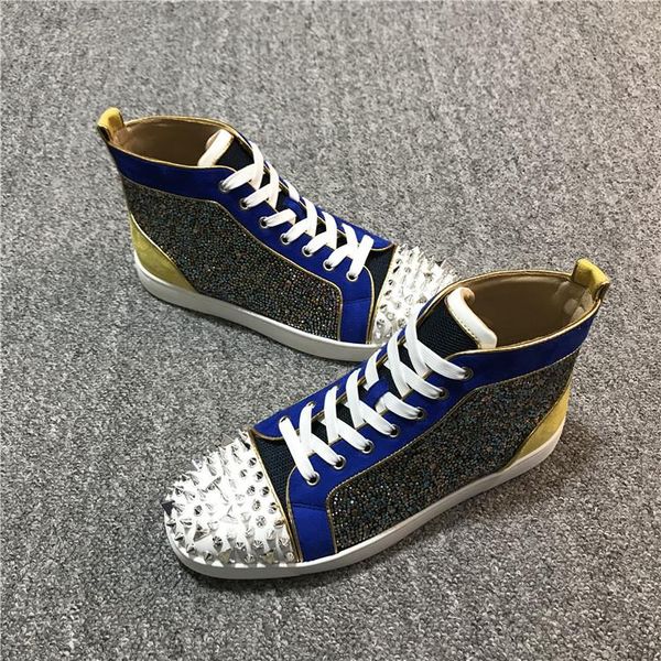 designer shoes man women red bottoms spike flat no limit sneakers fashion italy dress shoes size 35-46, Black 
designer shoes man women red bottoms spike flat no limit sneakers fashion italy dress shoes size 35-46, Black