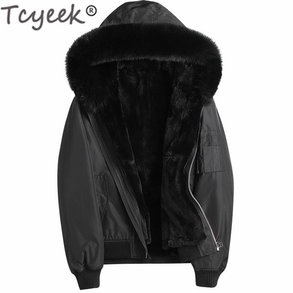 tcyeek winter jacket men real fur coat clothes 2019 streetwear thick warm fur liner coat natural hooded ae18001, Black
tcyeek winter jacket men real fur coat clothes 2019 streetwear thick warm fur liner coat natural hooded ae18001, Black