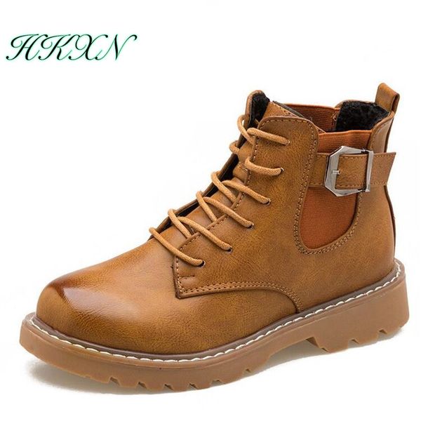 hkxn 2019 new fashion black women ankle boots flats round toe black zip boots pu leather warm plush women's motorcycle boot
hkxn 2019 new fashion black women ankle boots flats round toe black zip boots pu leather warm plush women's motorcycle boot