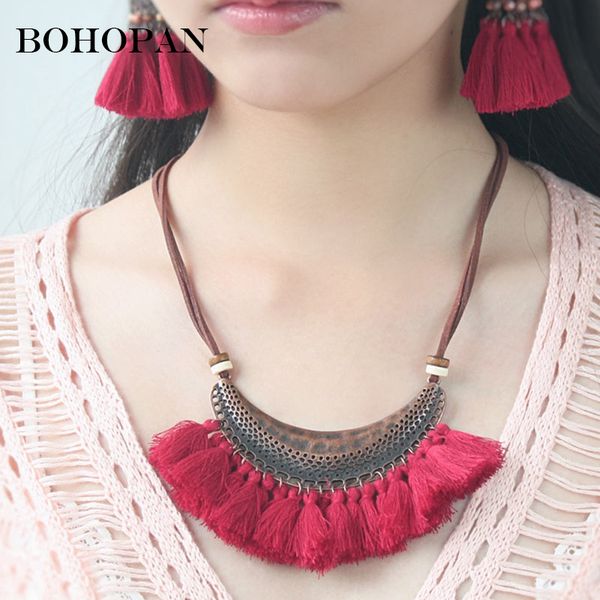 bohemia tassel necklace for women crescent shape metal cotton tassel big pendants & necklaces vintage collares fashion jewelry, Silver
bohemia tassel necklace for women crescent shape metal cotton tassel big pendants & necklaces vintage collares fashion jewelry, Silver