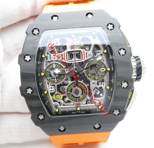 men's luxury =kv factory rm011-03 automatic flyback chronograph asia 7750 valjoux watch skeletonal full forged carbon case orange vente, Slivery;brown
men's luxury =kv factory rm011-03 automatic flyback chronograph asia 7750 valjoux watch skeletonal full forged carbon case orange vente, Slivery;brown