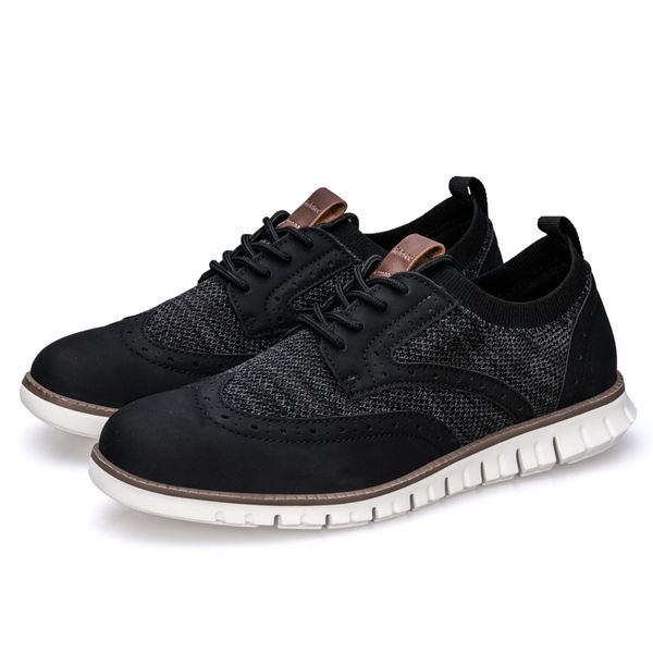 men shoes genuine leather fashion shoes plus size lace up flat shoe rubber light super quality shoe dd315, Black
men shoes genuine leather fashion shoes plus size lace up flat shoe rubber light super quality shoe dd315, Black