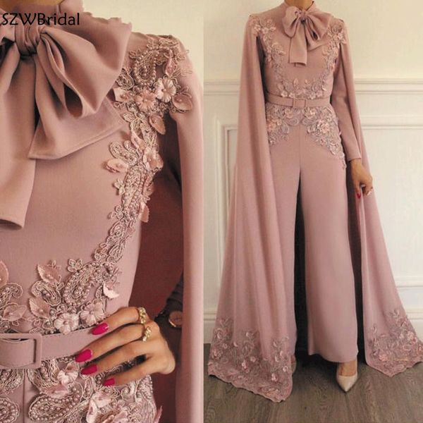 new arrival jumpsuit rompers for women dusty pink beaded lace applique evening pants dubai arabic evening dresses 2019, White;black
new arrival jumpsuit rompers for women dusty pink beaded lace applique evening pants dubai arabic evening dresses 2019, White;black