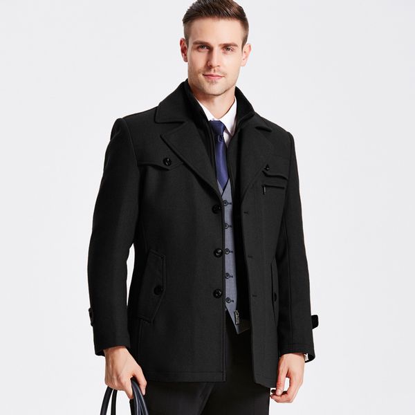 mens autumn winter wool windbreaker long coat overcoat business affairs outercoat, Black
mens autumn winter wool windbreaker long coat overcoat business affairs outercoat, Black