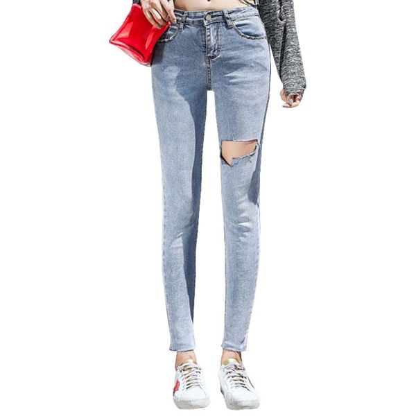 denim jeans for women 2019 light blue hole ripped jeans skinny slim cotton pencil ankle length pants female #0317
denim jeans for women 2019 light blue hole ripped jeans skinny slim cotton pencil ankle length pants female #0317