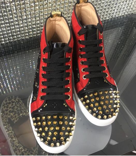 2019 red bottoms мужчины женщины тройной черный красный вышивка с шипастое вышивка высокого лучшие кружевные кроссовки кроссовки повседневна, Black
2019 red bottoms мужчины женщины тройной черный красный вышивка с шипастое вышивка высокого лучшие кружевные кроссовки кроссовки повседневна, Black