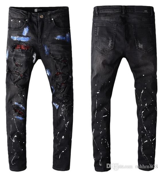 men's ripped jeans 4-color stretch ripped skinny jeans destroy the recording of the slim cut jeans ooa684515, Blue
men's ripped jeans 4-color stretch ripped skinny jeans destroy the recording of the slim cut jeans ooa684515, Blue