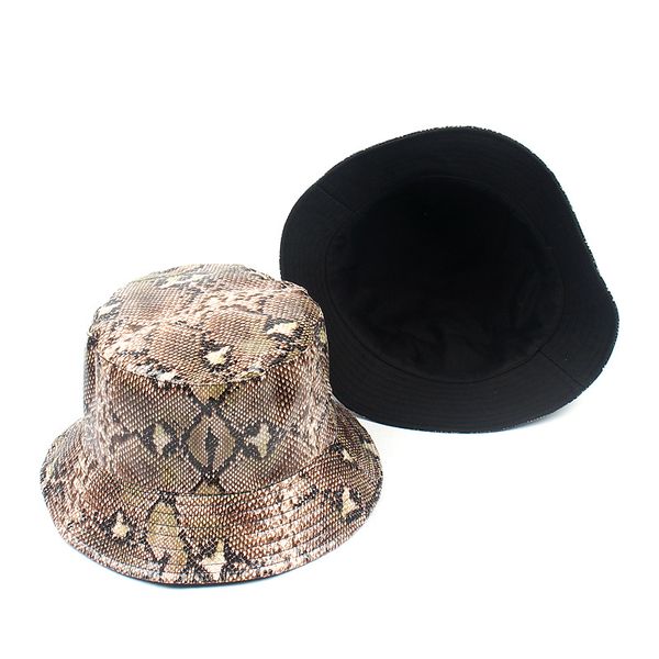 2019 new pu leather bucket hat women doubld side k pop hip hop caps snake skin gorros casual cotton cap color fisherman hat, Blue;gray
2019 new pu leather bucket hat women doubld side k pop hip hop caps snake skin gorros casual cotton cap color fisherman hat, Blue;gray