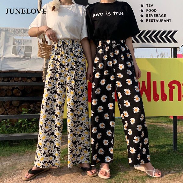 women summer print floral pants vintage holiday lady boho elastic high waist wide leg trousers casual plus size bottoms, Black;white
women summer print floral pants vintage holiday lady boho elastic high waist wide leg trousers casual plus size bottoms, Black;white