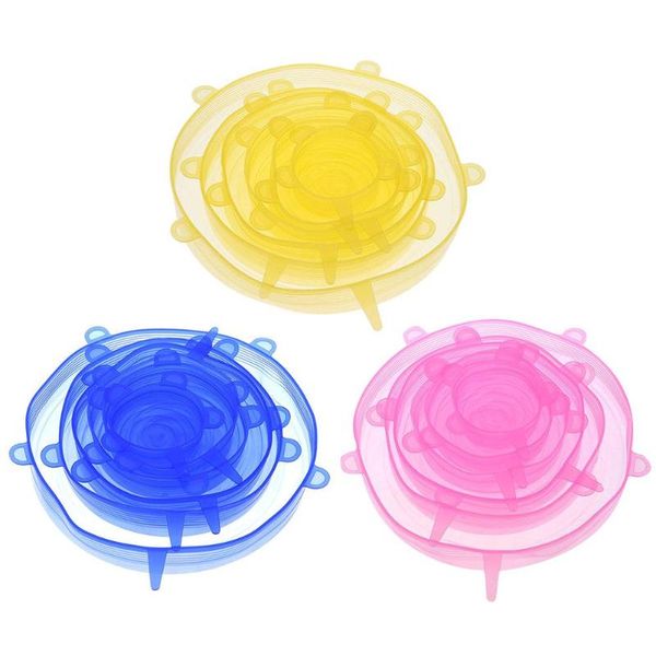 6/12pcs silicone stretch lids universal lid silicone bowl pot lid silicone cover pan cooking food fresh cover microwave cover 
6/12pcs silicone stretch lids universal lid silicone bowl pot lid silicone cover pan cooking food fresh cover microwave cover