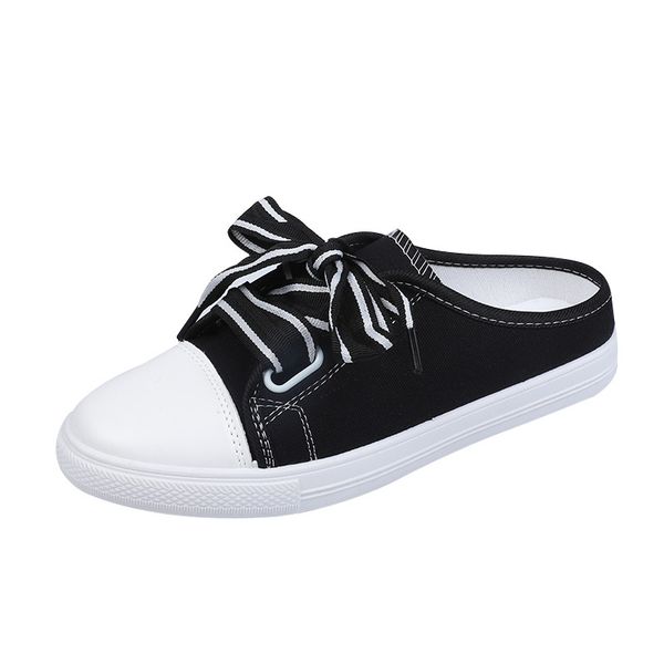 flat outdoor slippers 2019 new white shoes women's basic wild flat without heel half slippers a pedal canvas shoes female lazy shoes, Black
flat outdoor slippers 2019 new white shoes women's basic wild flat without heel half slippers a pedal canvas shoes female lazy shoes, Black