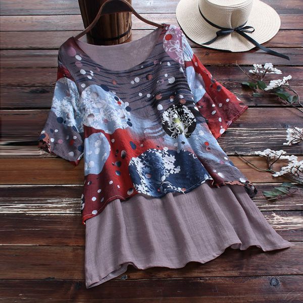 summer women casual bohemian print design blouse plus size loose linen print swing lady long shirt blouse fashion new *, White
summer women casual bohemian print design blouse plus size loose linen print swing lady long shirt blouse fashion new *, White