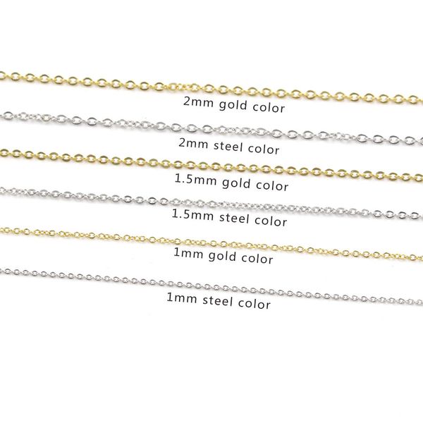 5pcs/lot 316l stainless steel 45cm stainless steel link chain necklace gold silver tone fashion cable chains necklace wholesale
5pcs/lot 316l stainless steel 45cm stainless steel link chain necklace gold silver tone fashion cable chains necklace wholesale