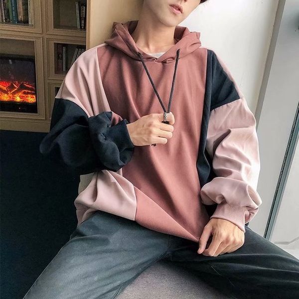 hoodies for men hooded patchwork oversize simple all-match korean style sweatshirts mens trendy harajuku students chic pullovers, Black
hoodies for men hooded patchwork oversize simple all-match korean style sweatshirts mens trendy harajuku students chic pullovers, Black