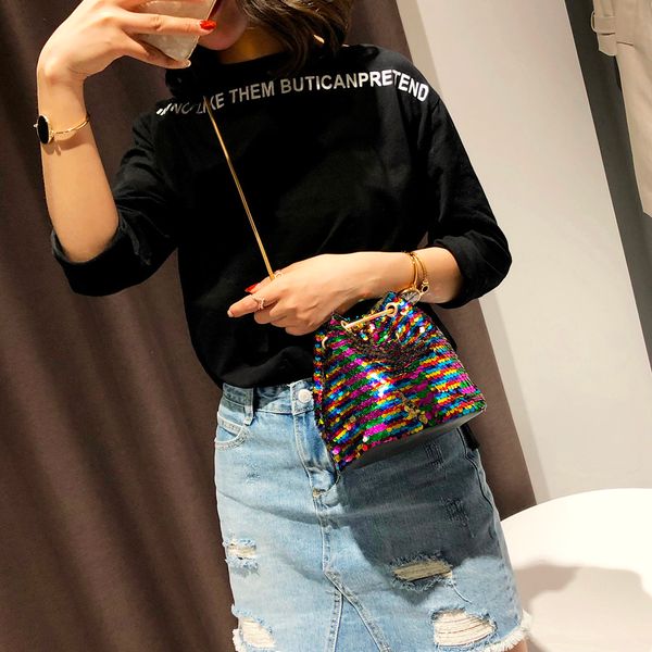 fashion casual women girl sequins chain colorful shoulder bags travel princess bling handle bag for 2019 in buckets
fashion casual women girl sequins chain colorful shoulder bags travel princess bling handle bag for 2019 in buckets