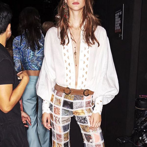 runway designer 2019 spring vintage buttons lantern sleeve hollow out cotton blouses womens white/black shirt
runway designer 2019 spring vintage buttons lantern sleeve hollow out cotton blouses womens white/black shirt