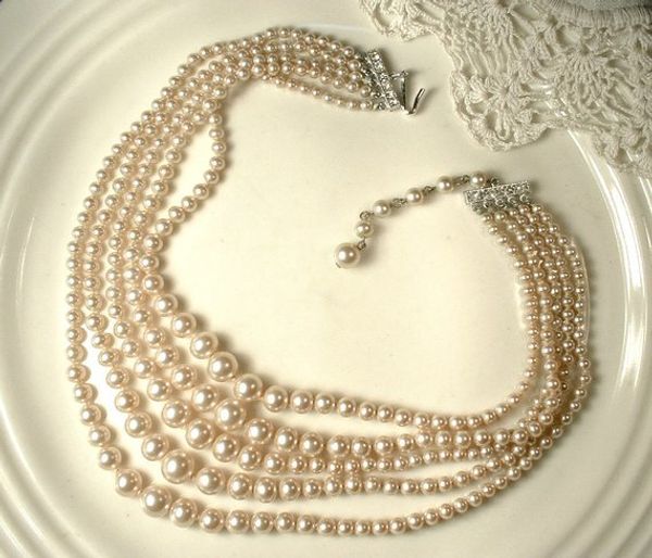 pristine 1940 champagne glass pearl necklace,vintage art deco multi strand bridal necklace pave rhinestone 1930s wedding jewelry, Silver
pristine 1940 champagne glass pearl necklace,vintage art deco multi strand bridal necklace pave rhinestone 1930s wedding jewelry, Silver