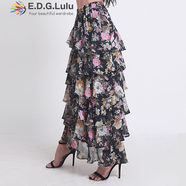 edglulu boho long floral print skirt womans fashion 2019 womens summer chiffon bohemian layers tiered long skirts, Black
edglulu boho long floral print skirt womans fashion 2019 womens summer chiffon bohemian layers tiered long skirts, Black