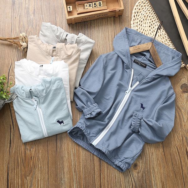 summer cotton child coat breathable embroidery baby girls boys thin jackets hooded kids outfits for 80-150cm, Blue;gray
summer cotton child coat breathable embroidery baby girls boys thin jackets hooded kids outfits for 80-150cm, Blue;gray