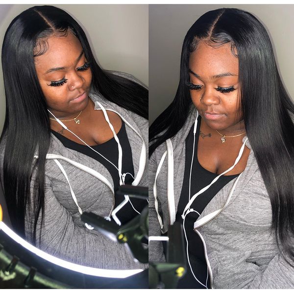 natural color 9a straight wigs 360 lace front human hair wigs 24inch body wave human hair wigs brazilian hair swiss lace cap, Black
natural color 9a straight wigs 360 lace front human hair wigs 24inch body wave human hair wigs brazilian hair swiss lace cap, Black