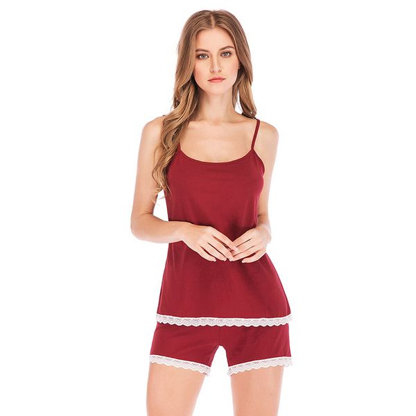 strap shorts clothes for women intimate lingerie pajamas lougne 2 piece pajama set lace sleeveless cotton sleepwear, Black;red
strap shorts clothes for women intimate lingerie pajamas lougne 2 piece pajama set lace sleeveless cotton sleepwear, Black;red