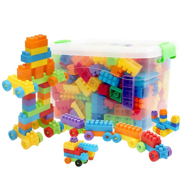 180 pieces plastic building construction blocks puzzle kids educational toys, hands-on toy, home indoor play fun games
180 pieces plastic building construction blocks puzzle kids educational toys, hands-on toy, home indoor play fun games