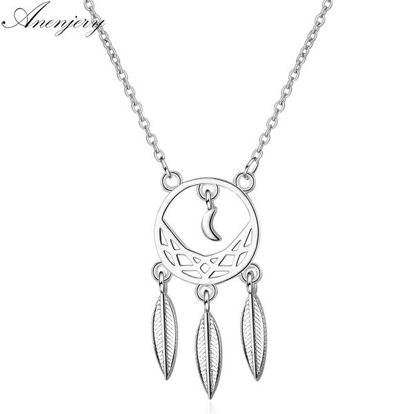 anenjery 925 sterling silver dream catcher necklace leaves short clavicle chain necklace for women s-n310
anenjery 925 sterling silver dream catcher necklace leaves short clavicle chain necklace for women s-n310