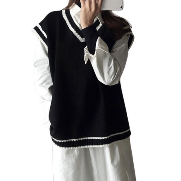 casual new fashion women autumn spring sweaters v-neck sleeveless 3 colors vests sweaters loose pullover, Black;white
casual new fashion women autumn spring sweaters v-neck sleeveless 3 colors vests sweaters loose pullover, Black;white