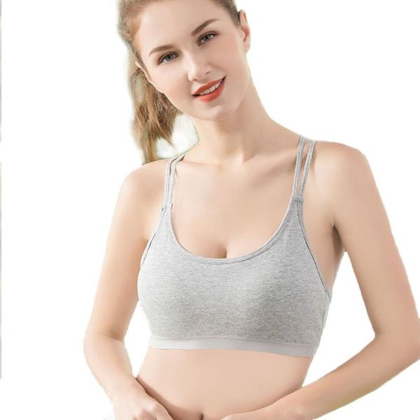 women youth crop wireless padded criss-cross back straps with built-in bra, Red;black
women youth crop wireless padded criss-cross back straps with built-in bra, Red;black