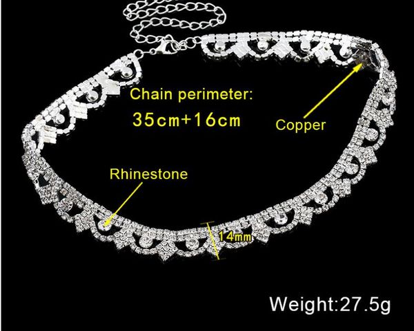 new european and american personality trend fashion full drill claw chain necklace ultra flash full drill multi-layer temperament accessorie, Silver
new european and american personality trend fashion full drill claw chain necklace ultra flash full drill multi-layer temperament accessorie, Silver