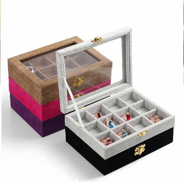 12pcs ring box velvet glass jewelry display box 20*15*4.5cm=7.87x5.9x1.77 jewelry tray holder casket storage organizer earrings
12pcs ring box velvet glass jewelry display box 20*15*4.5cm=7.87x5.9x1.77 jewelry tray holder casket storage organizer earrings
