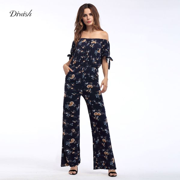 diwish summer jumpsuit women 2019 off shoulder floral boho jumpsuit solid black wide leg overalls for women rompers, Black;white
diwish summer jumpsuit women 2019 off shoulder floral boho jumpsuit solid black wide leg overalls for women rompers, Black;white